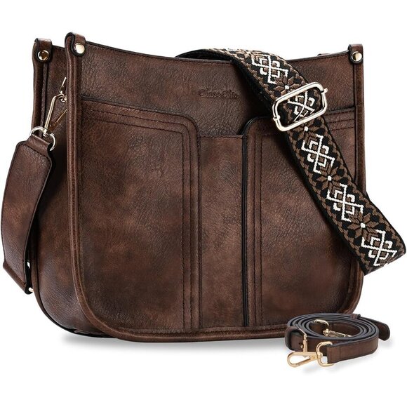 Handbags - Women Crossbody Bag Vegan Leather Adjustable Straps Organizer Purse
